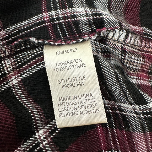 Max Studio lightweight flannel shirt dress. Size XL - Picture 5 of 8